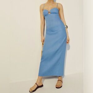 Reformation Malibu Linen Dress in Stellar